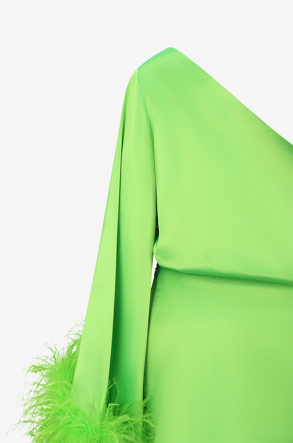 RETROFETE Allegra asymmetric satin dress Women LIGHT GREEN 3