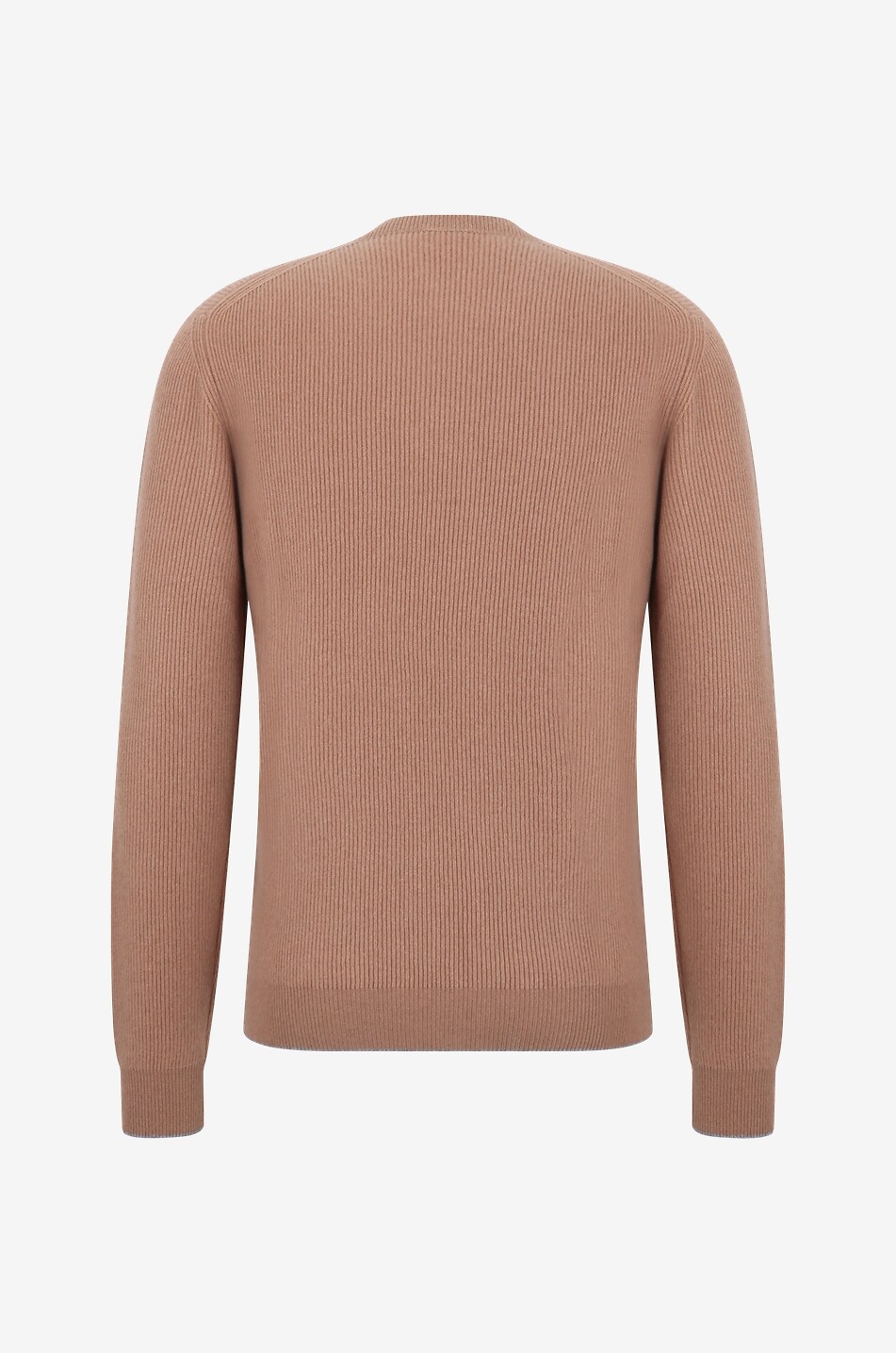 FEDELI Rundhals-Rippstrickpullover aus Kaschmir Argentina One Herren KAMELFARBEN 2