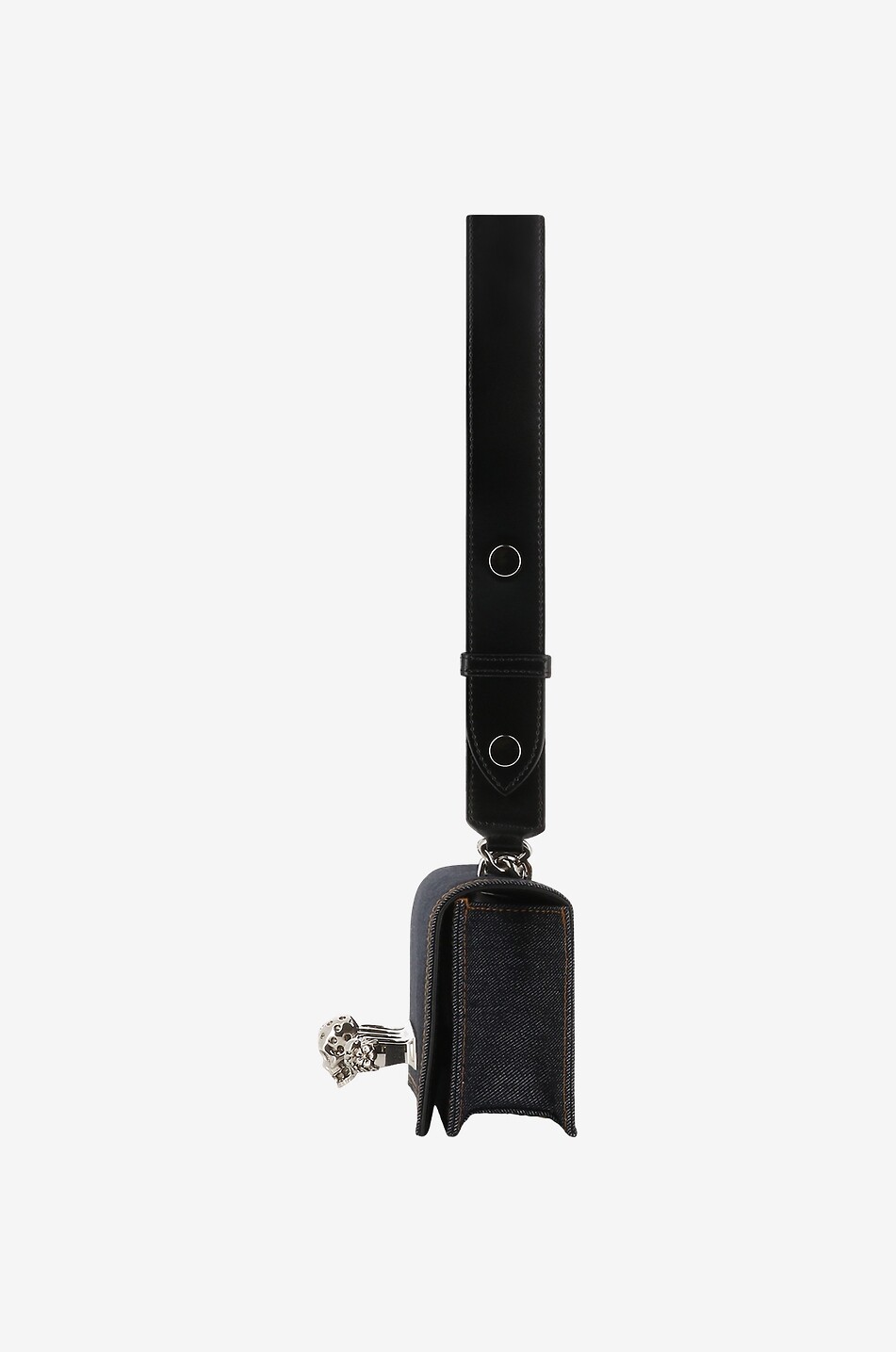 Sac porté épaule en denim Mini Jewelled Satchel Biker