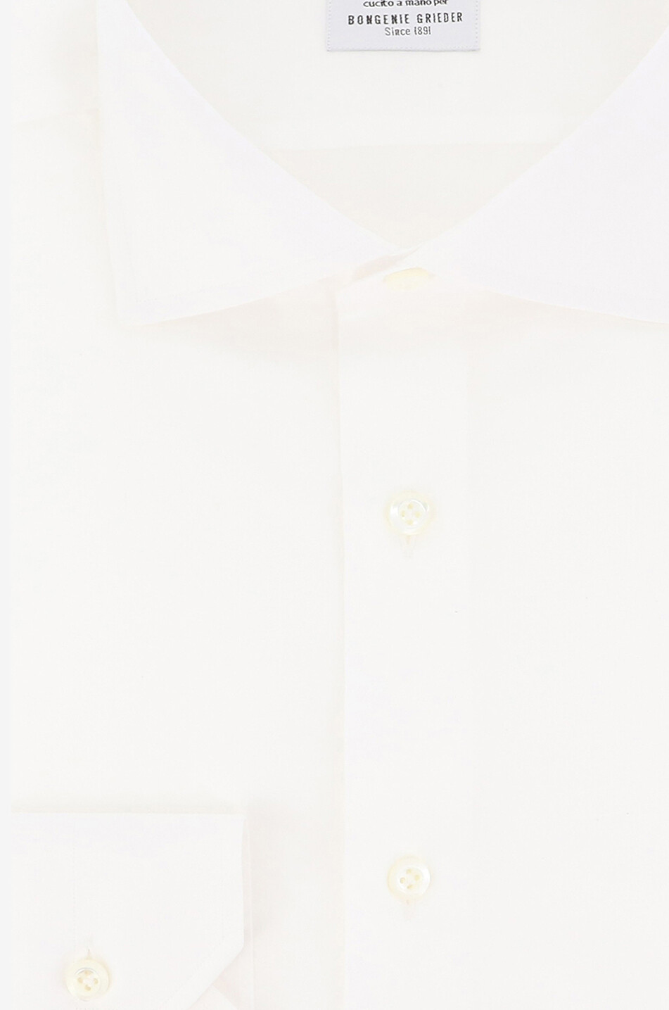 GIAMPAOLO Zephir cotton long-sleeved shirt Men WHITE 2
