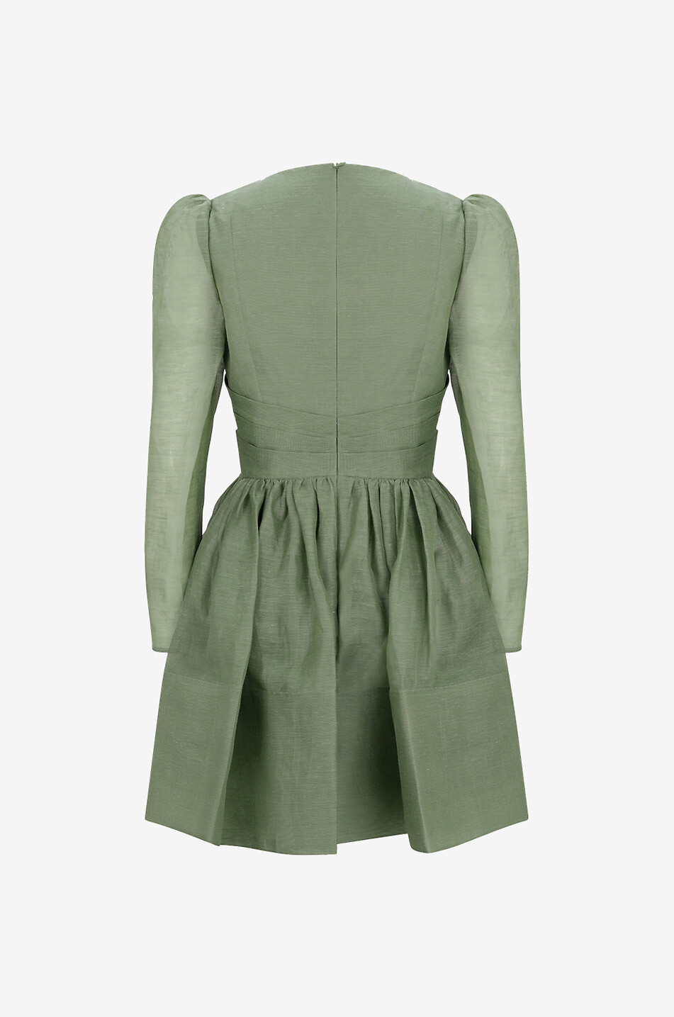 ZIMMERMANN Minikleid aus Leinen und Seide Lyrical Cross Over Damen GRÜN 2