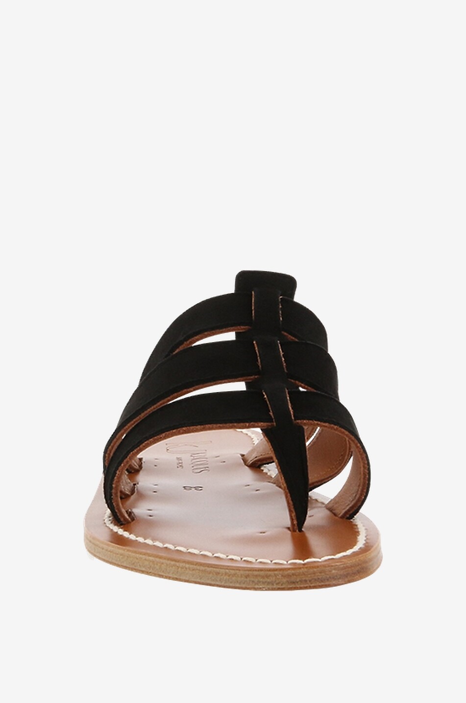 K JACQUES Mules plates en daim Dolon Femme NOIR 2