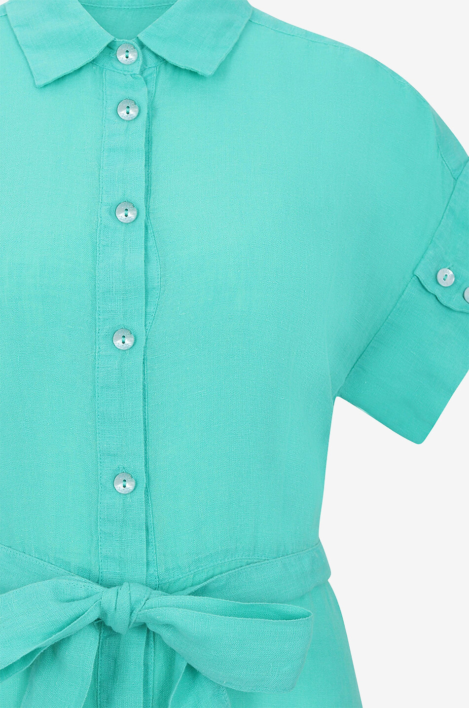 Robe-chemise midi en lin