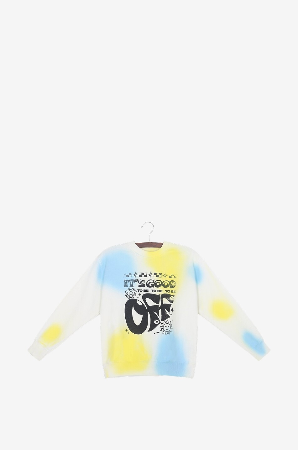 OFF WHITE Colour Spot Sprayed boy's crewneck sweatshirt Boy MULTI COLOURED 1
