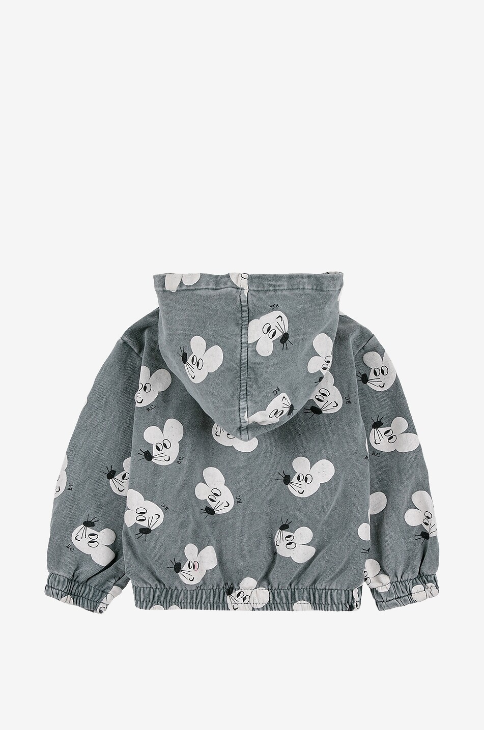 BOBO CHOSES Mouse All Over baby full-zip hoodie Baby MEDIUM GREY 2