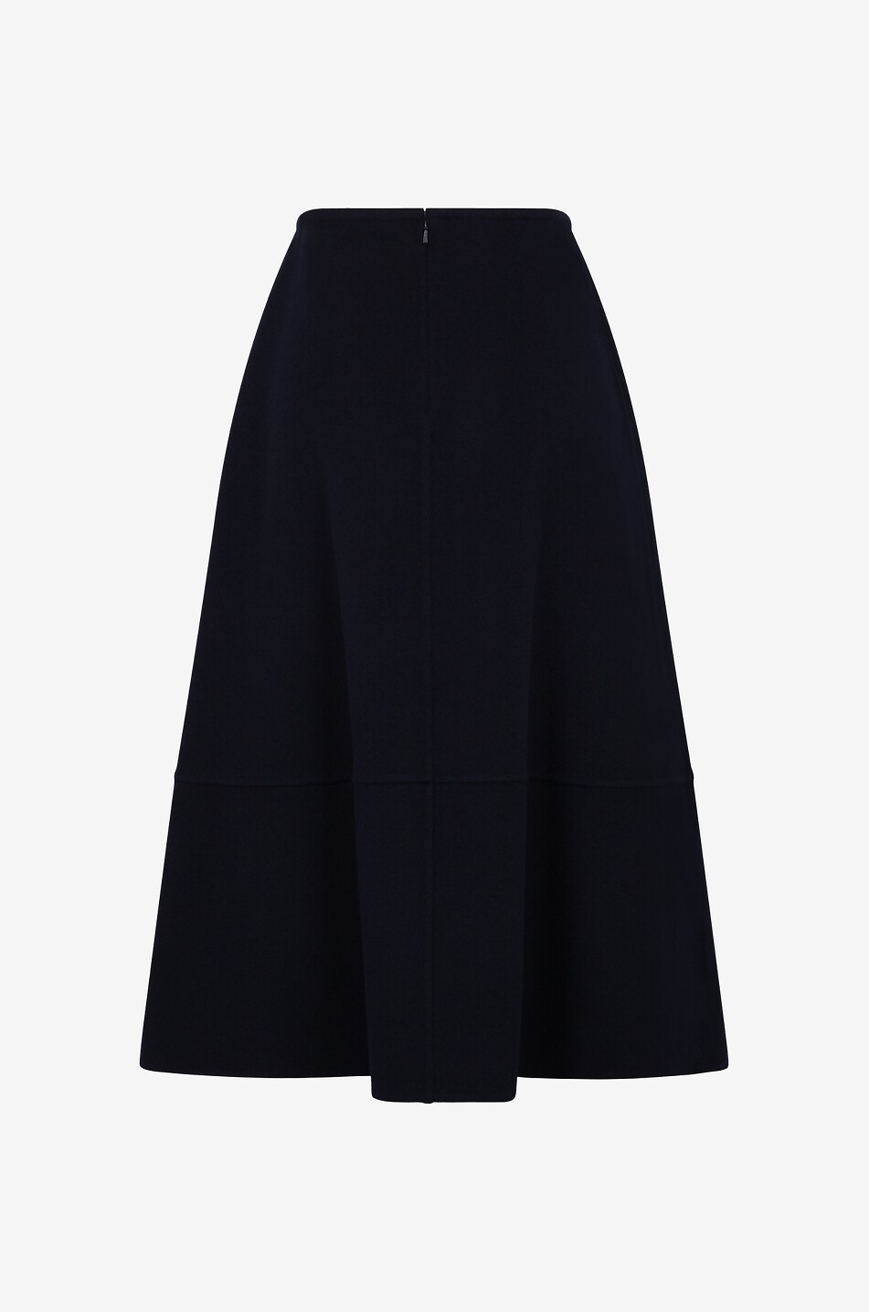 YVES SALOMON Wool and cashmere midi skirt Women DARK BLUE 2