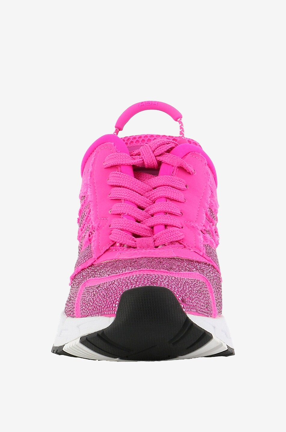 Baskets basses à lacets en nylon Race Strass