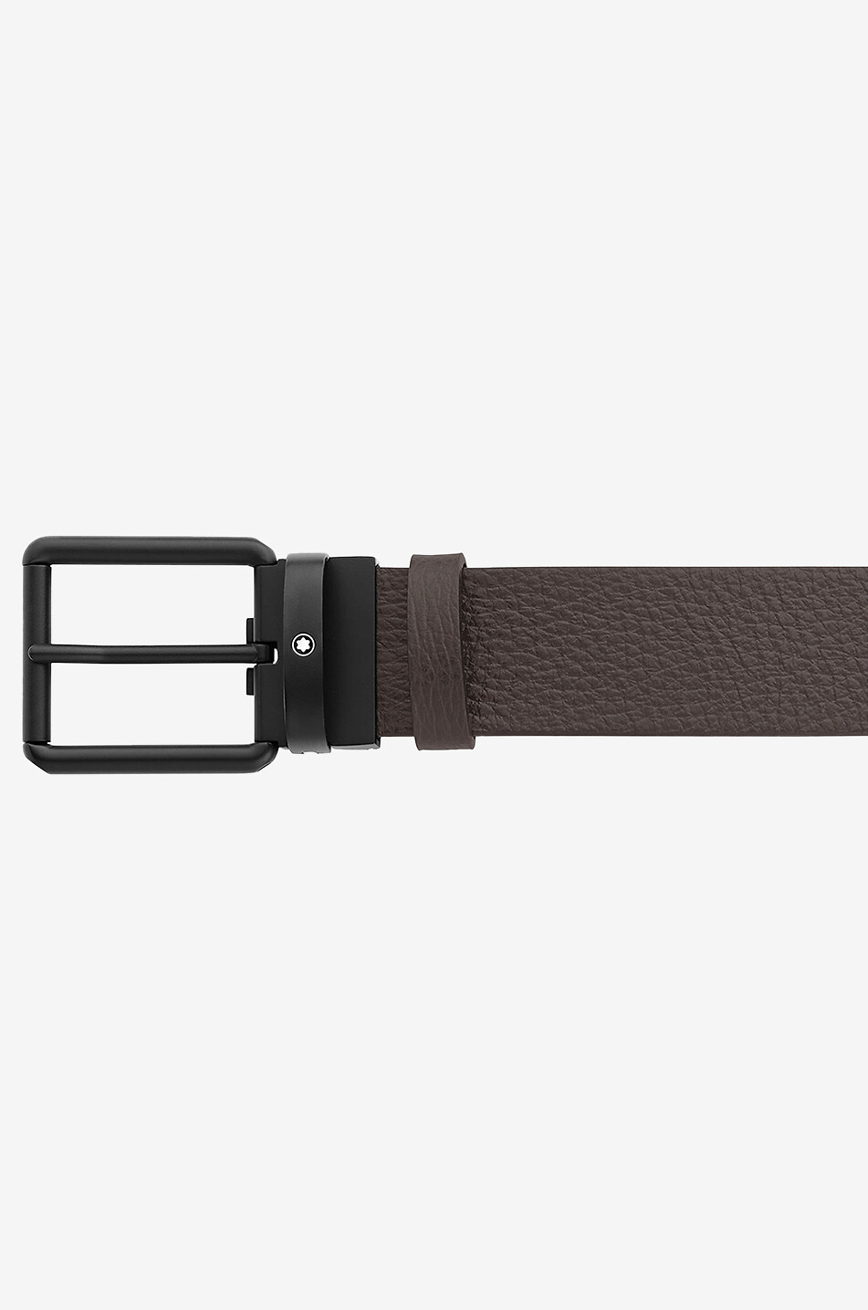 MONTBLANC Reversible grained and smooth leather belt - 35 mm Men BLACK 2