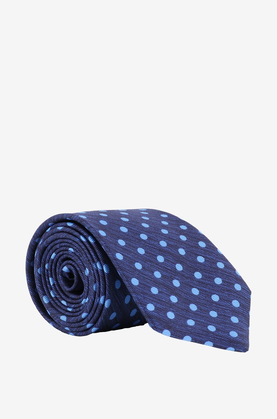 Polka dot printed silk tie
