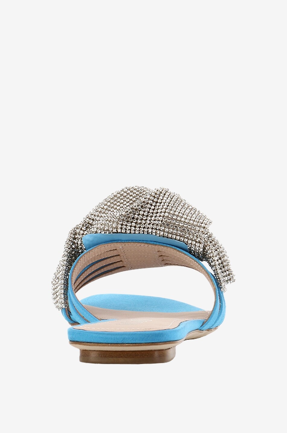 Mules plates en satin Anais