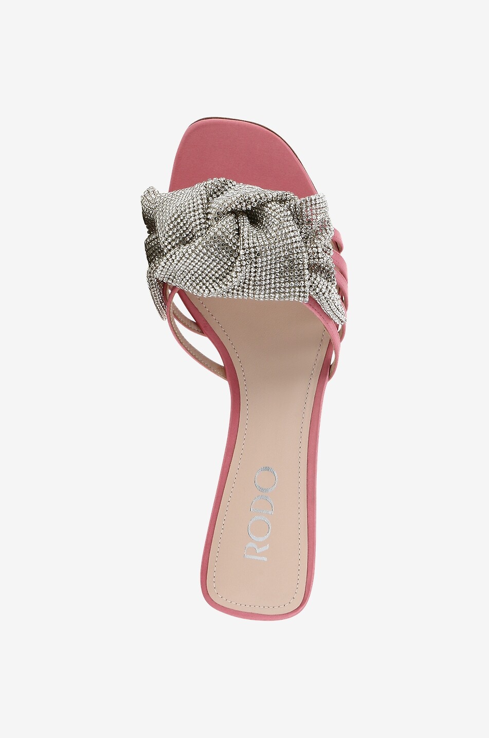 Mules plates en satin Anais