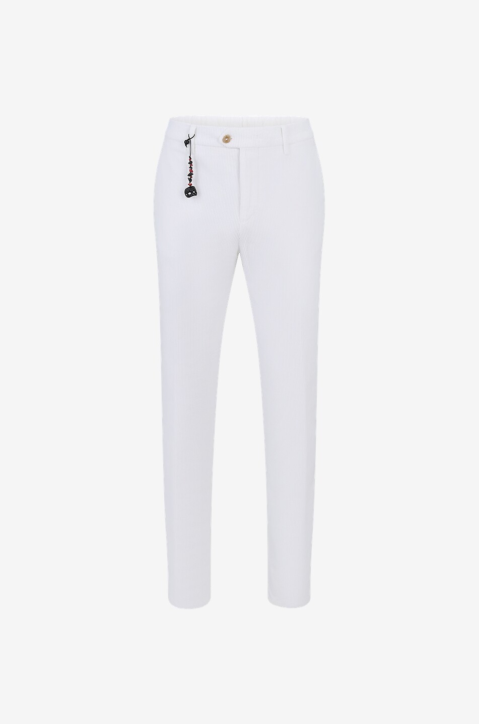 MARCO PESCAROLO Pantalon chino slim en coton Evo Homme BLANC CASSE 1
