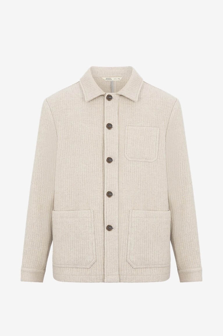 MAURIZIO BALDASSARI Surchemise en cachemire Homme Beige moyen 1