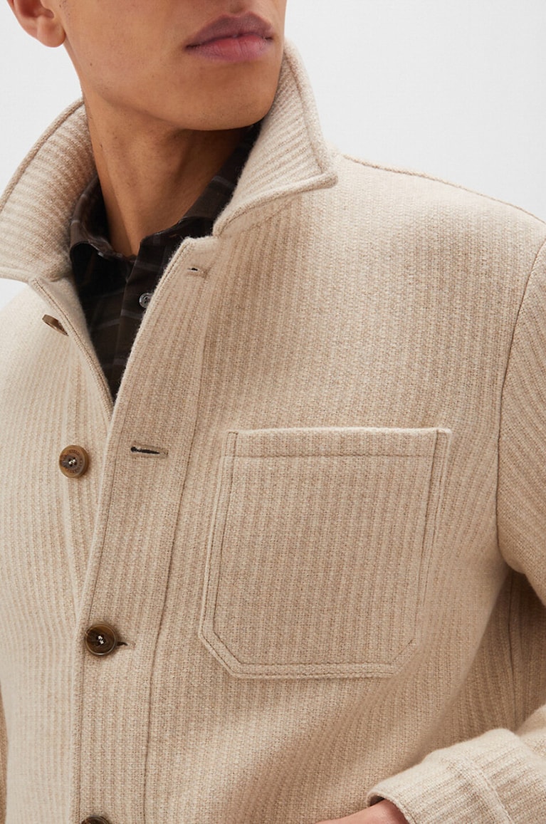 MAURIZIO BALDASSARI Surchemise en cachemire Homme Beige moyen 6