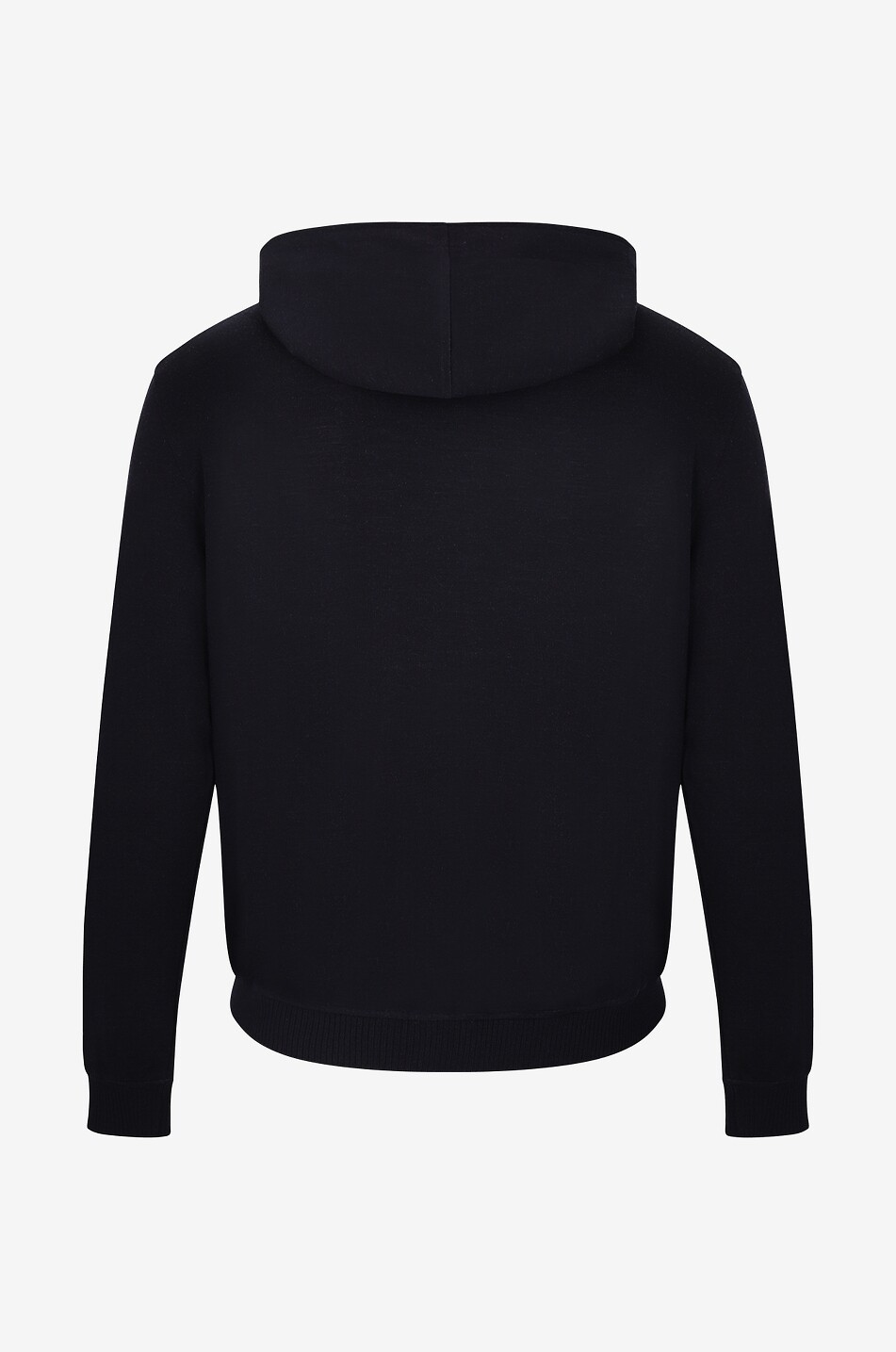 MAURIZIO BALDASSARI Sweat-shirt zippé à capuche en jersey de laine Homme BLEU FONCE 2