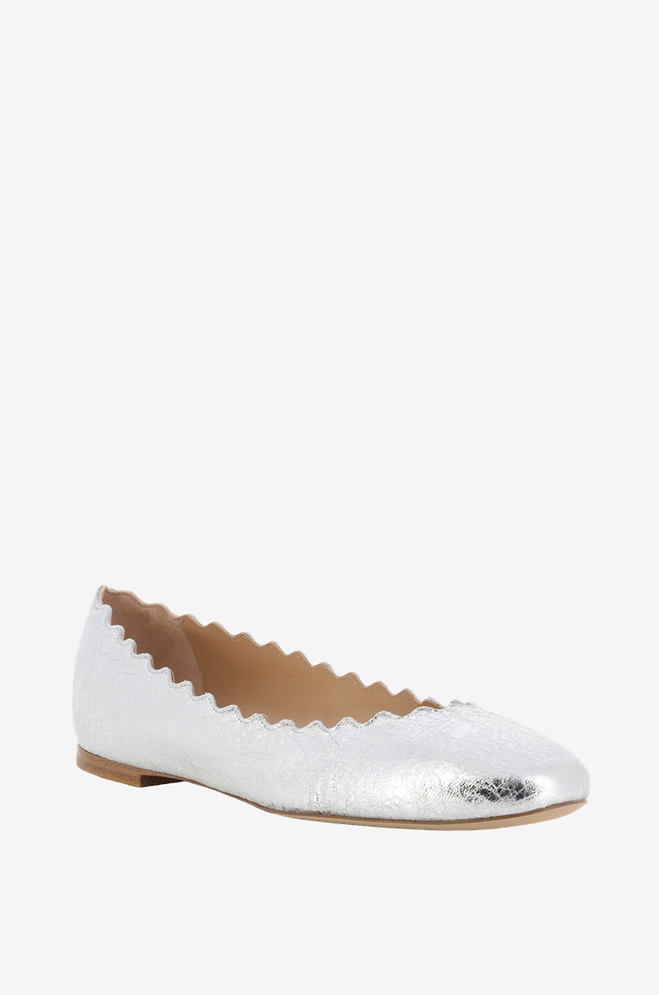 CHLOE Silberne Ballerinas in Craquelé-Optik Lauren Damen SILBER 1