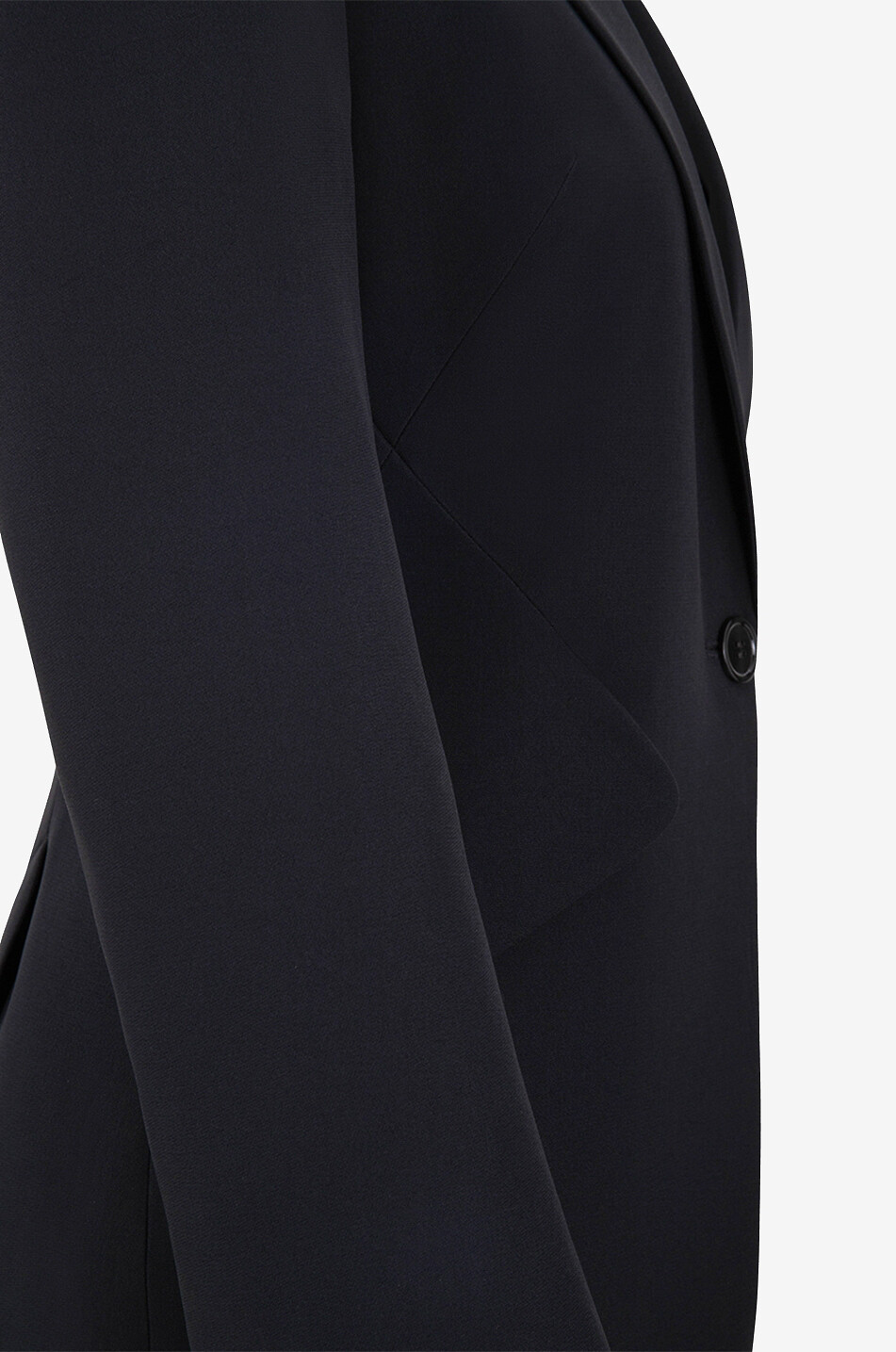 ALEXANDER McQUEEN Blazer cintré en crêpe à épaules définies Femme NOIR 3