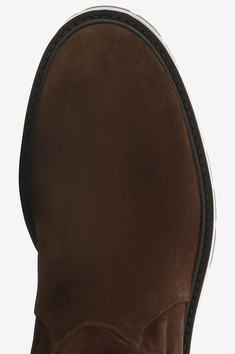AQUAZZURA Bottes plates hauteur genou en daim Whitney 20 Femme MARRON 5