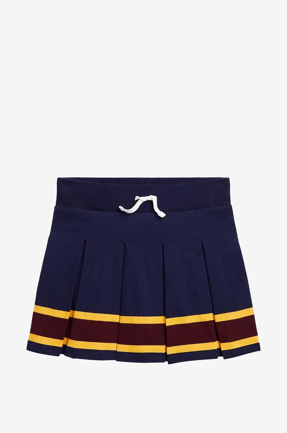 Jupe plissée ado en jersey à rayure