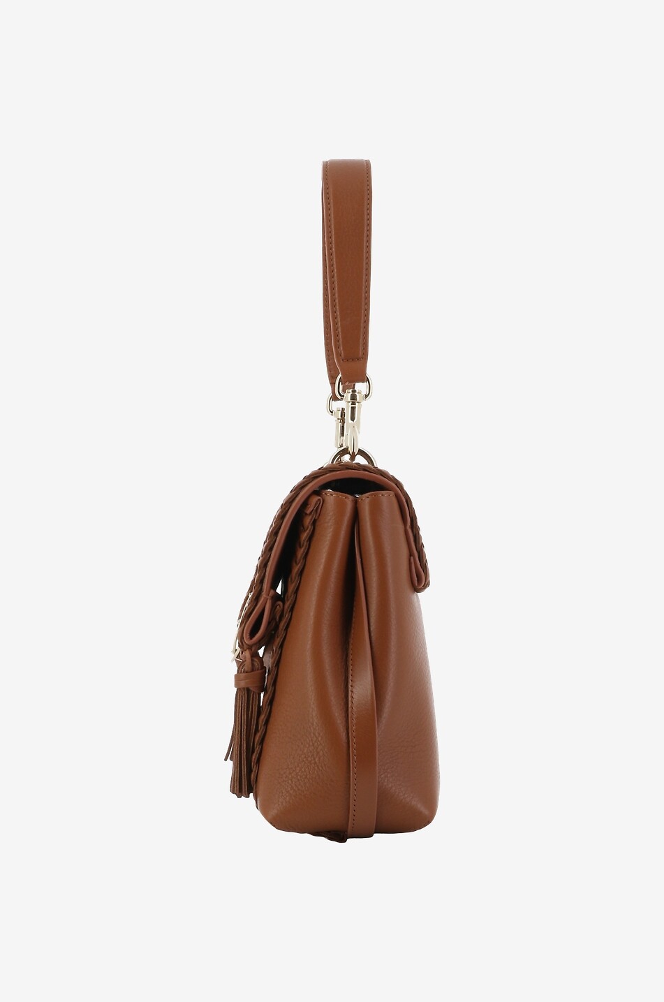 CHLOE Penelope Small grained leather shoulder bag Women BROWN 4