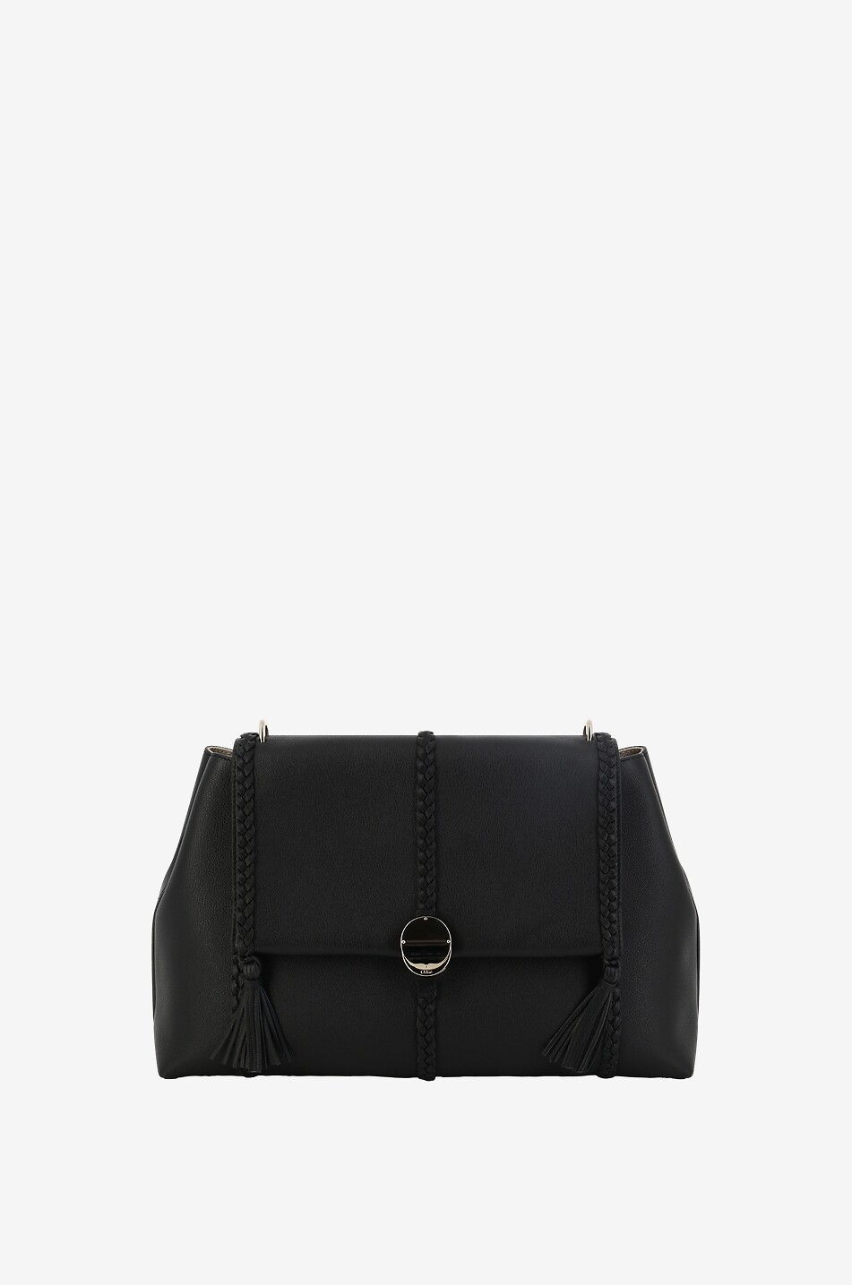 CHLOE Sac porté épaule en cuir grainé souple Penelope Large Femme NOIR 1