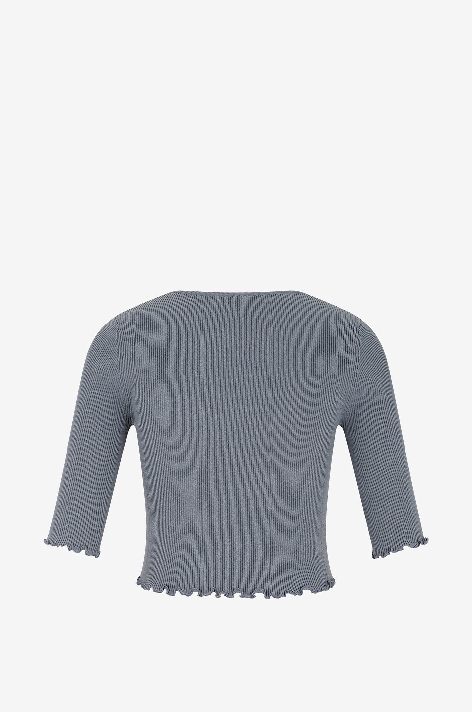 LIVE THE PROCESS Verkürztes T-Shirt aus Viskose Malia Damen BLAU 2