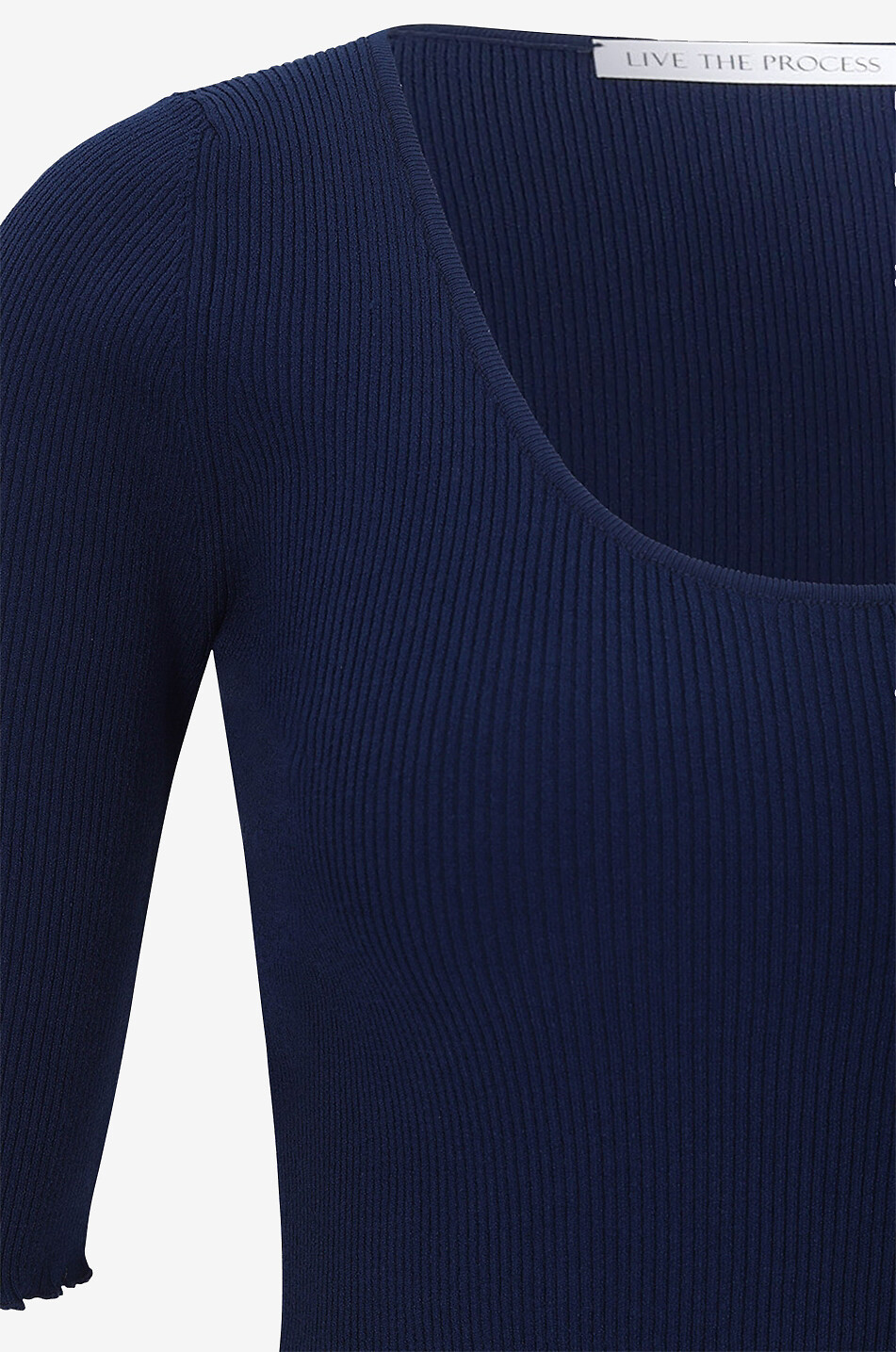 LIVE THE PROCESS Verkürztes T-Shirt aus Viskose Malia Damen MITTELBLAU 3