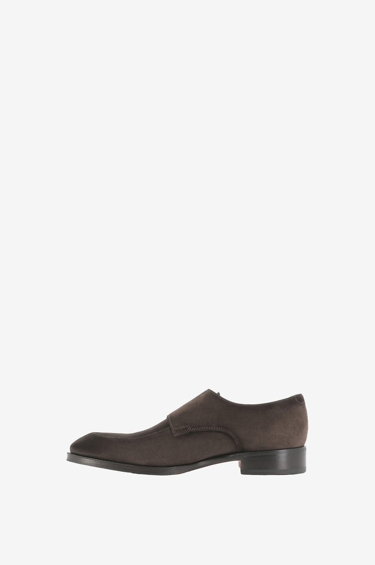 SANTONI Mokassins aus Wildleder Herren DUNKELBRAUN 3