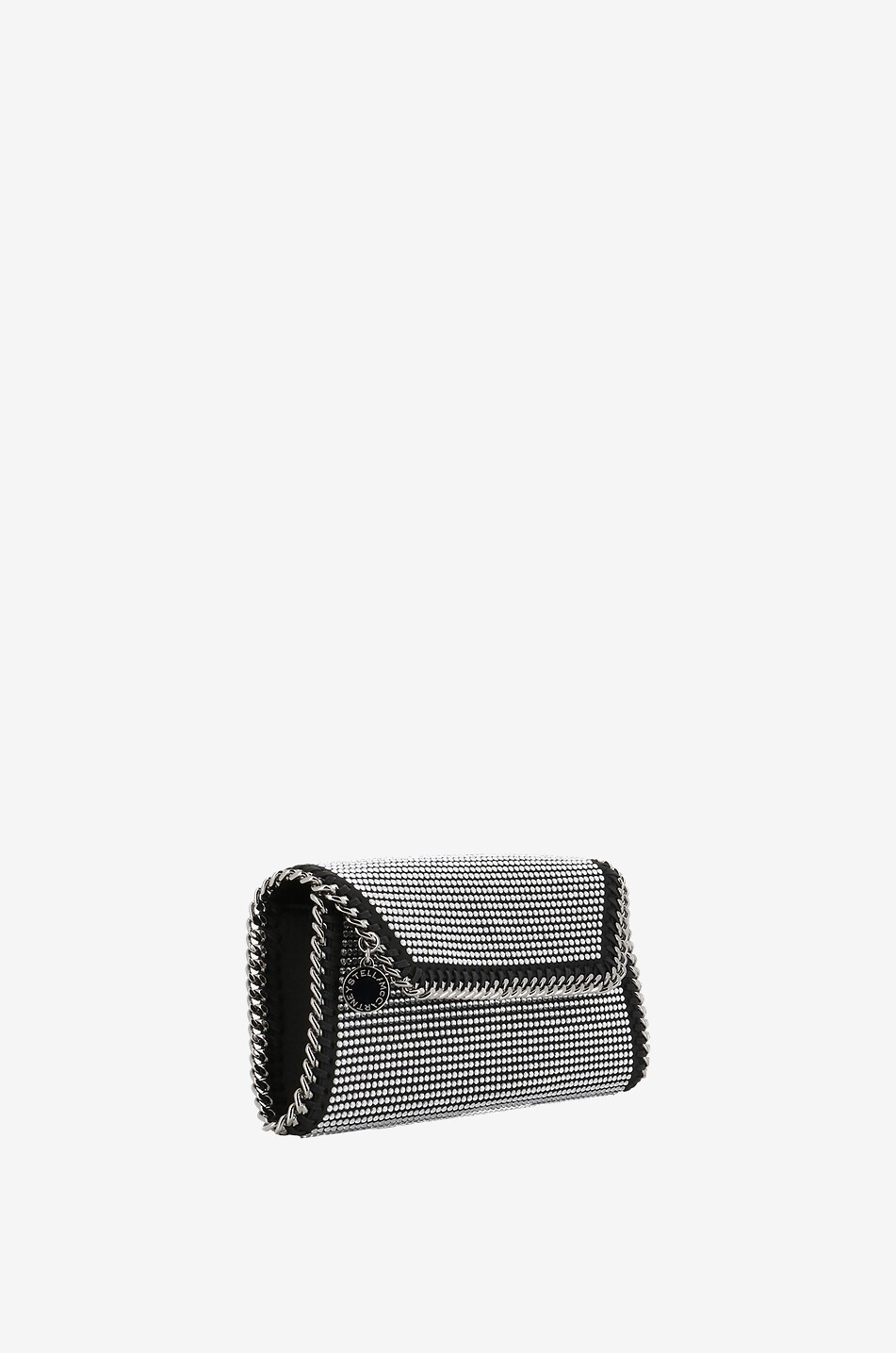 STELLA McCARTNEY Pochette en satin et cristaux Falabella Femme NOIR 2