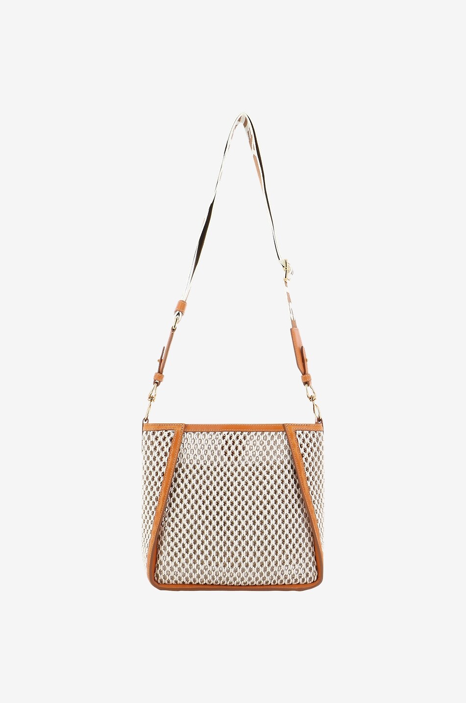 STELLA McCARTNEY Sac porté épaule en mesh et cuir synthétique Stella Logo Femme BEIGE 3