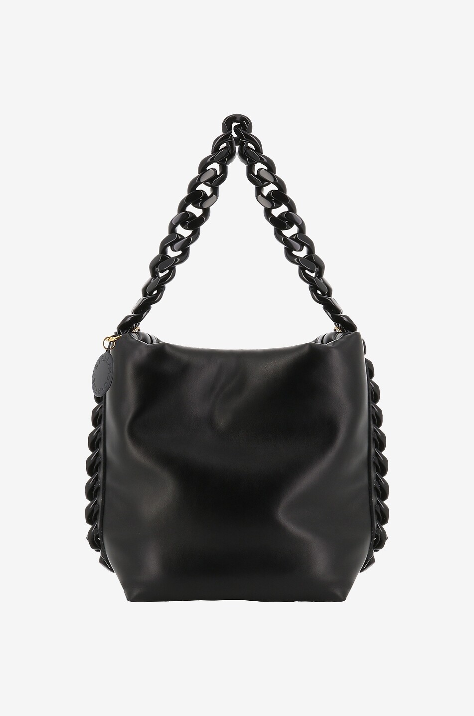 Frayme padded faux leather bucket bag