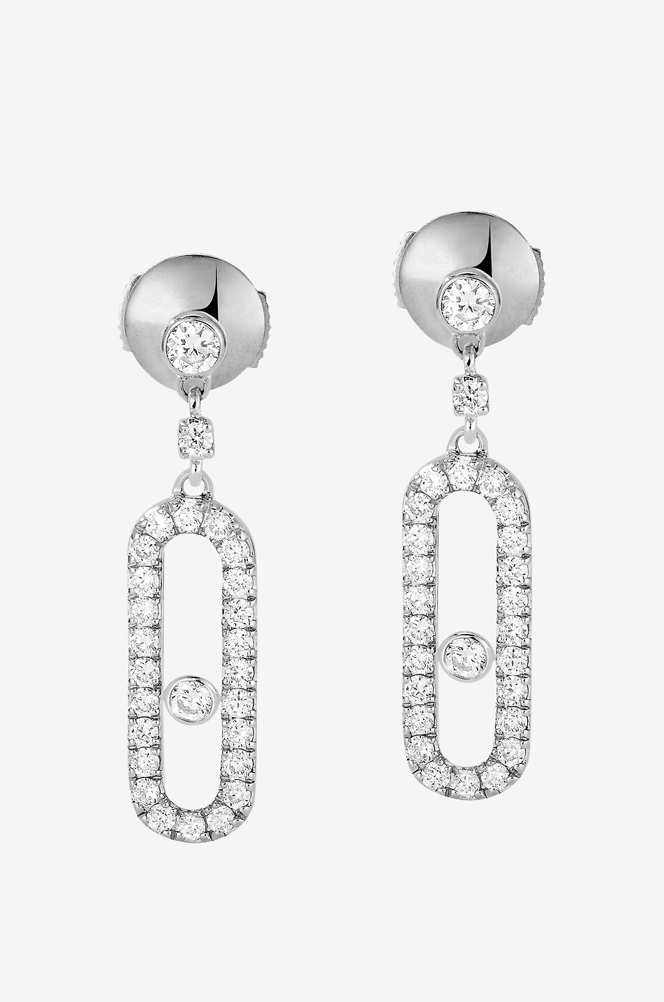 Ohrringe aus Weissgold und Diamanten Dormeuses Move Uno