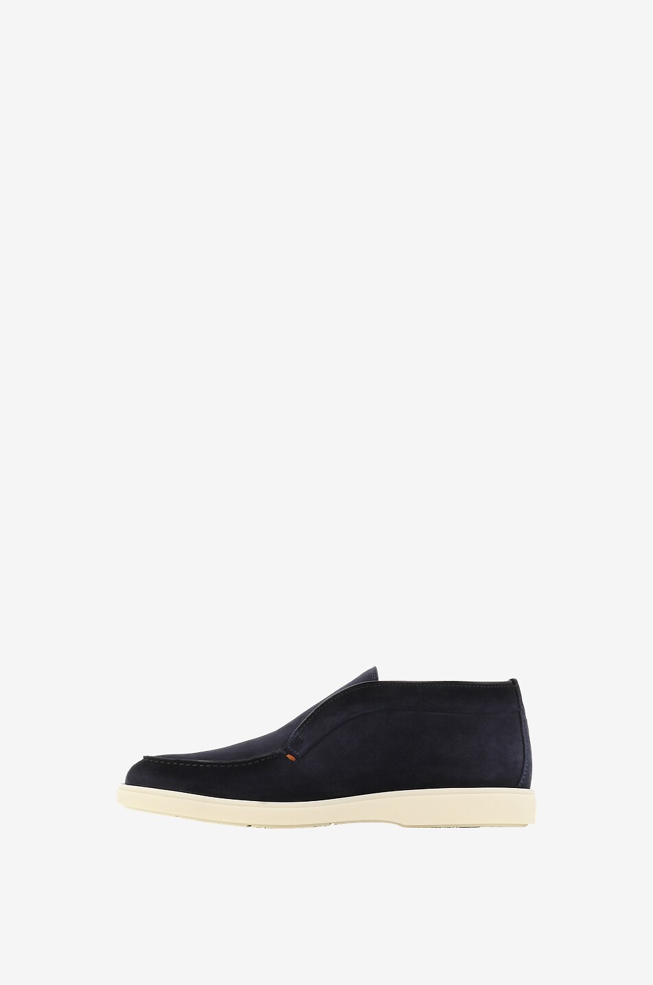 SANTONI Desert boots en daim et cuir lisse Homme BLEU FONCE 3