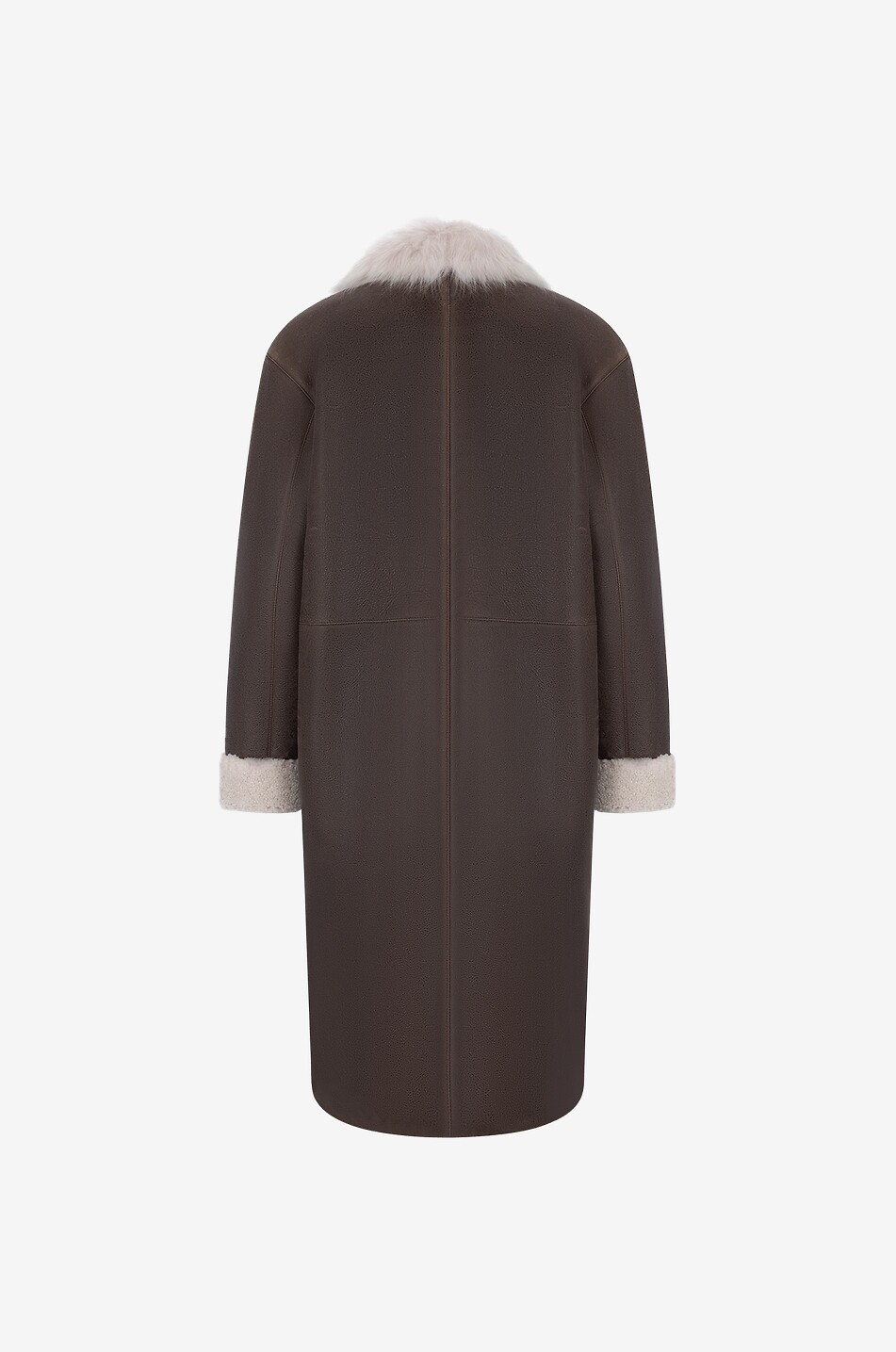 Manteau en cuir et peau lainée Savoy Merino Crunch