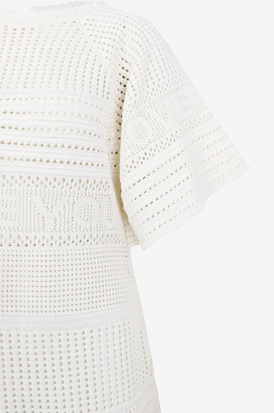 STELLA McCARTNEY Mini-Häkel-Strandkleid I Love You Damen WEISS 3