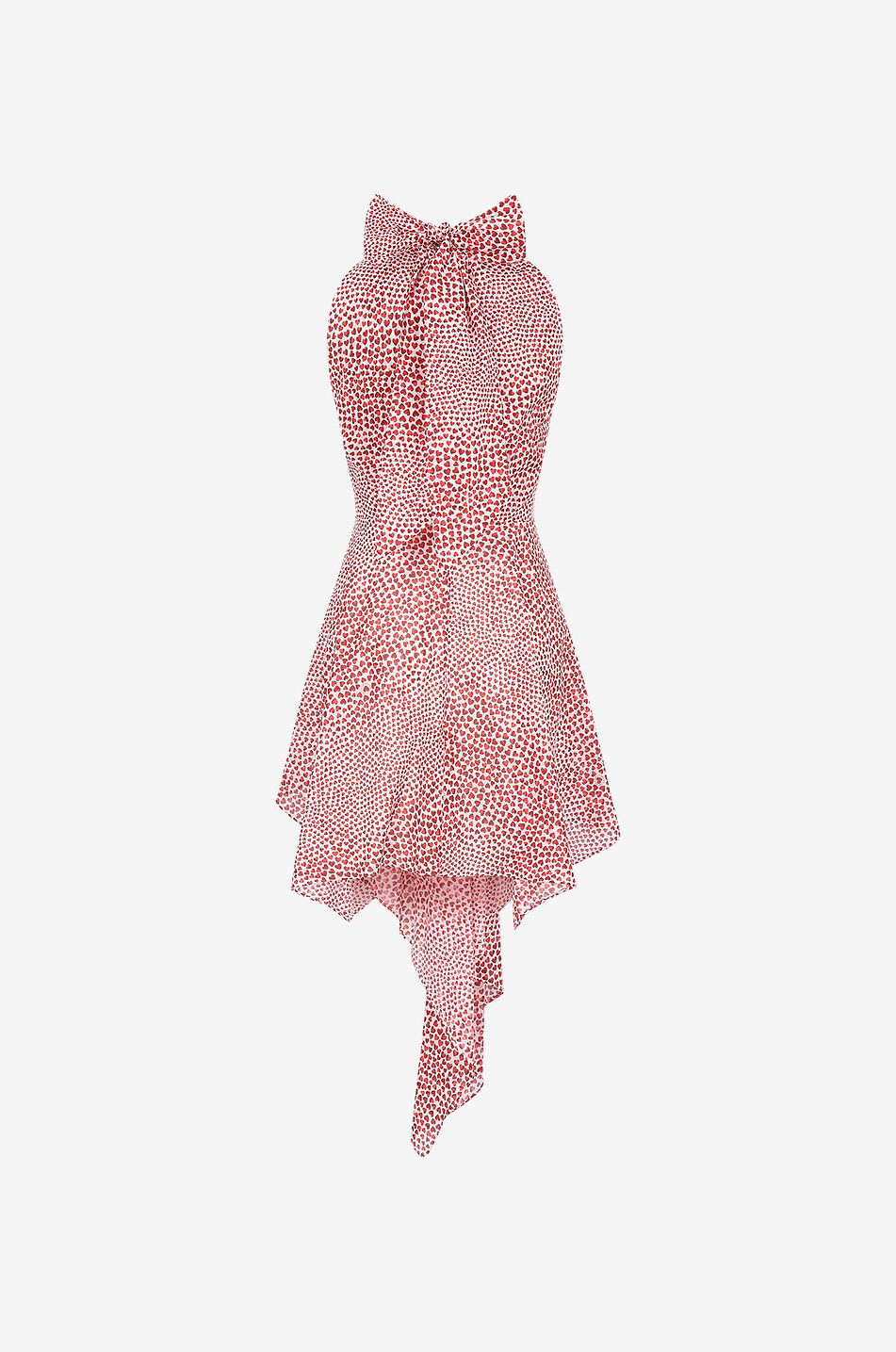 Mini robe dos nue asymétrique à découpe Hearts