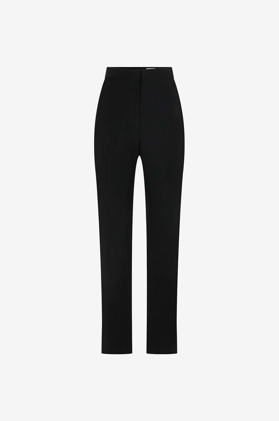 ALEXANDER McQUEEN Gerade Hose mit hoher Taille aus Wolle Damen SCHWARZ 1