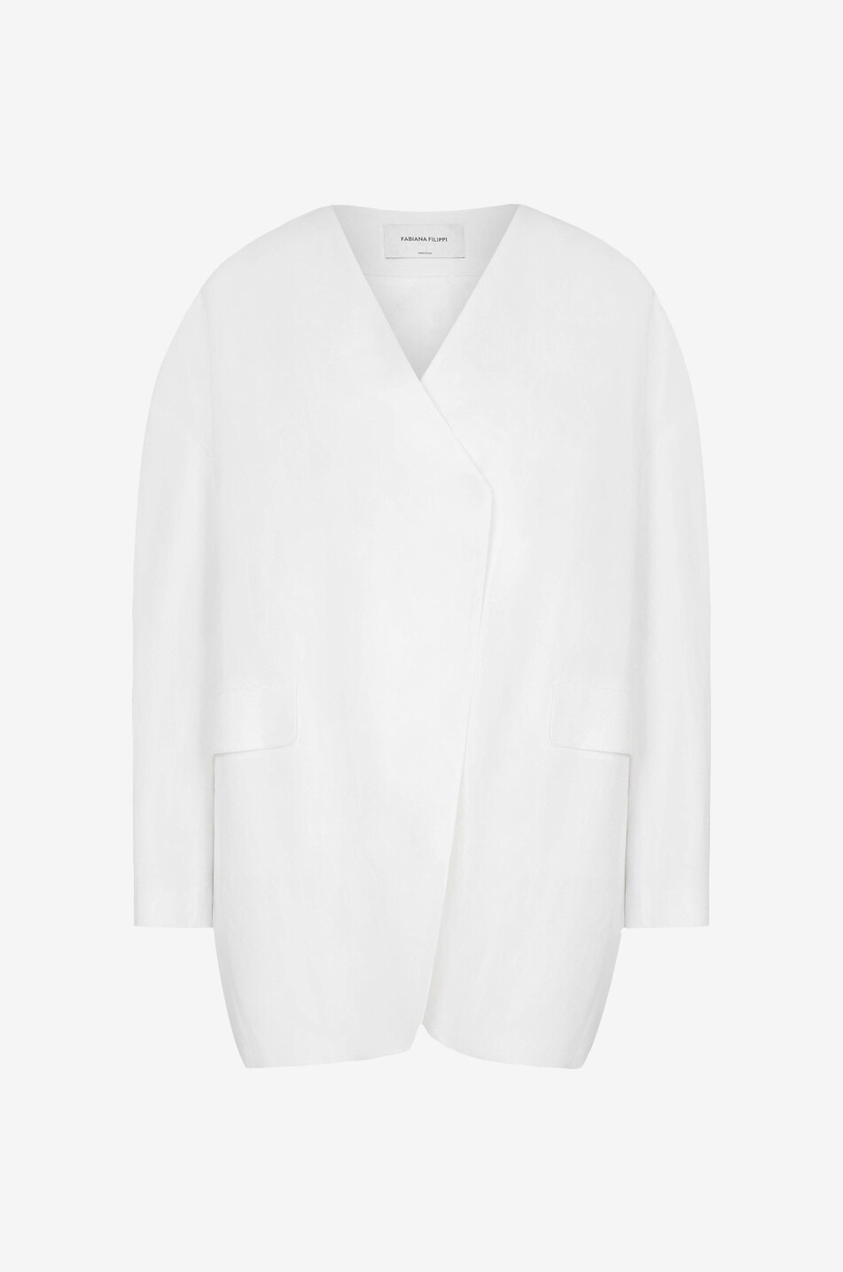FABIANA FILIPPI Zweireihiger Oversize-Blazer aus Leinenmix Damen CREMEFARBEN 1