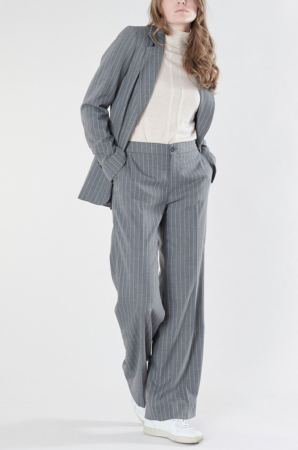 HANA SAN Blazer rayé Johanna Femme GRIS 3