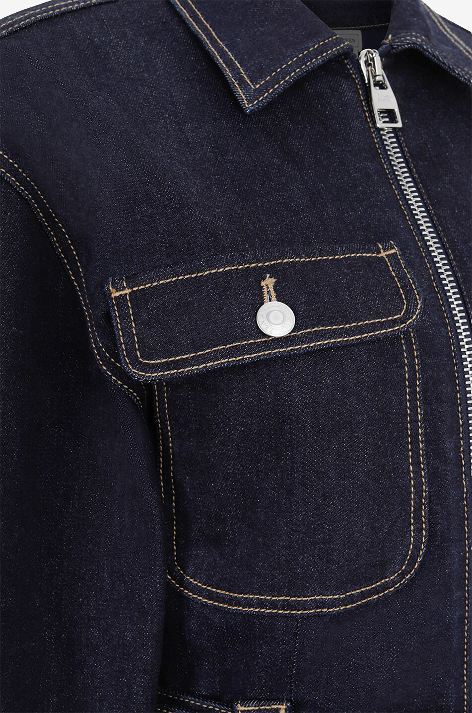 ALEXANDER McQUEEN Utility-Minikleid aus dunklem Denim Damen BLAU 3