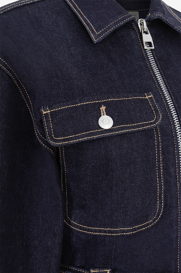 ALEXANDER McQUEEN Utility-Minikleid aus dunklem Denim Damen BLAU 3