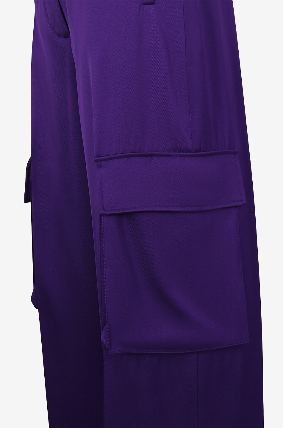 VERSACE Weite Cargohose aus Twill Damen VIOLETT 3