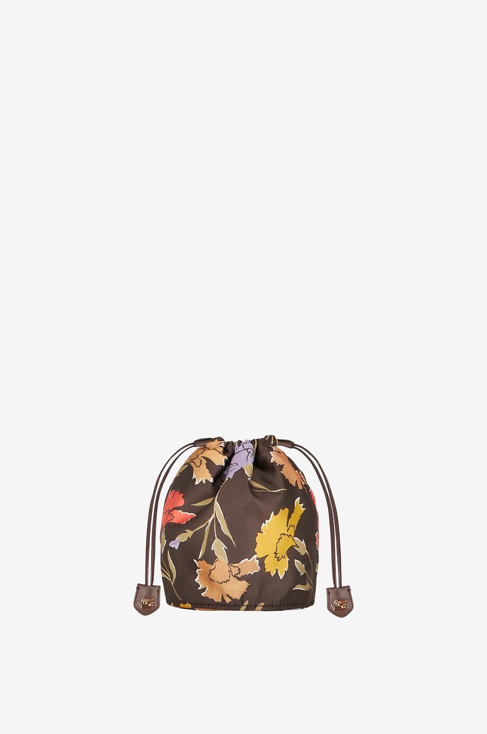 Printed satin clutch