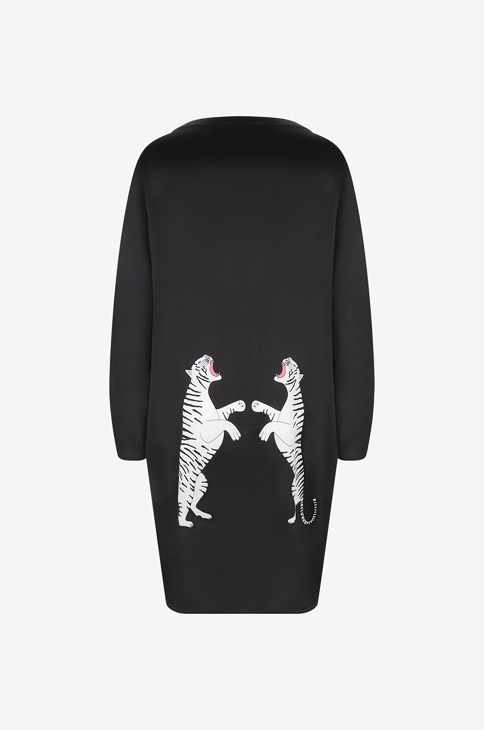 Robe courte en soie Tiger