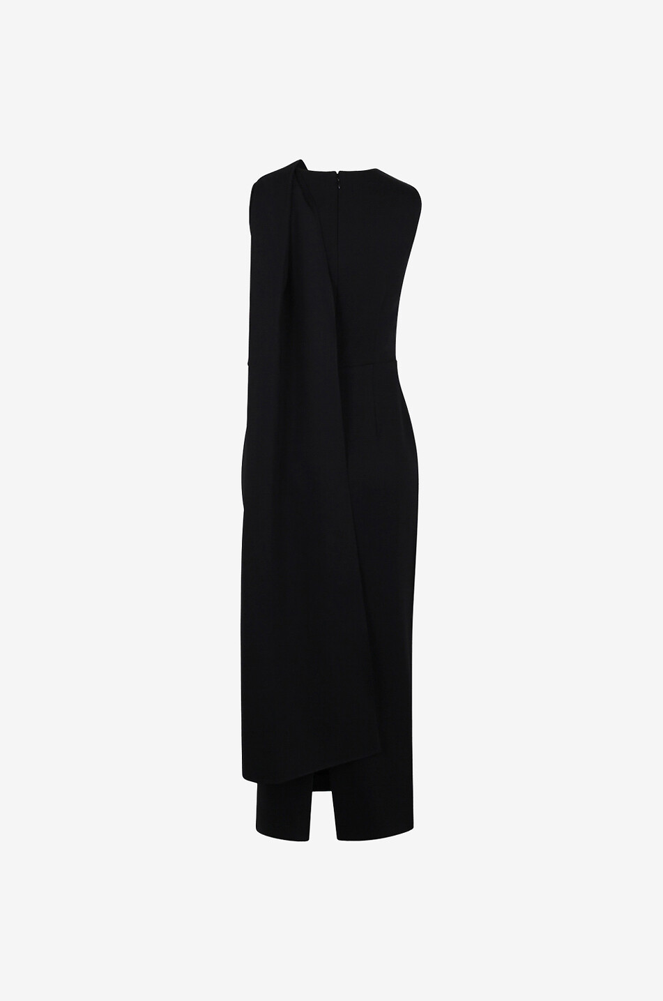 ROLAND MOURET Asymmetric sheath dress with scarf detail Women BLACK 2