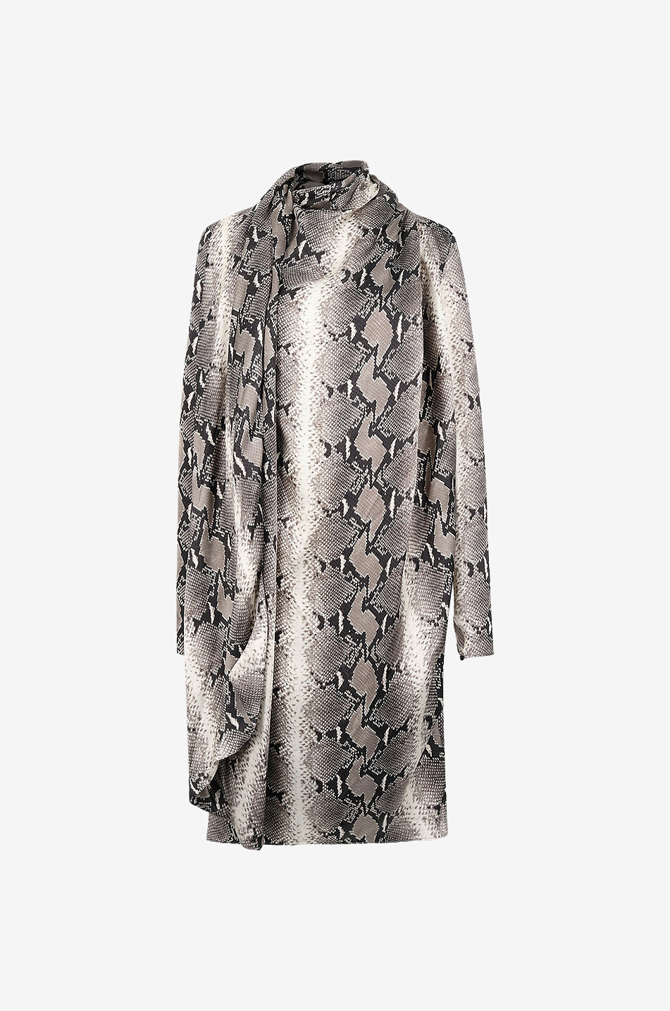 KHAITE Robe midi droite imprimée python Shaz Femme MULTICOLORE 1