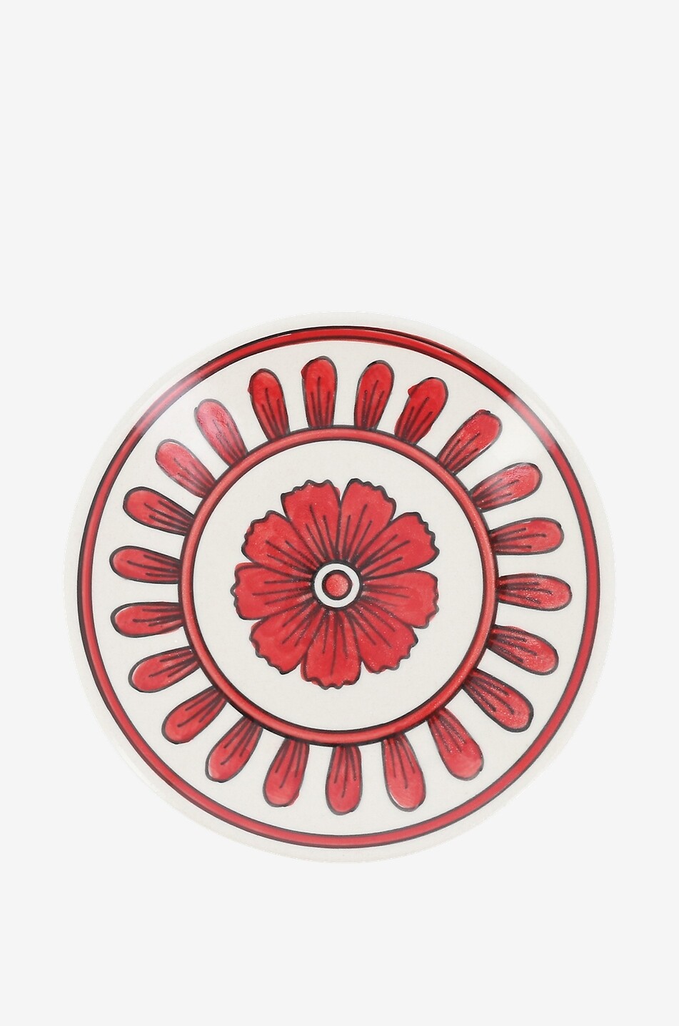 Assiette à dessert en céramique Pétale Rouge