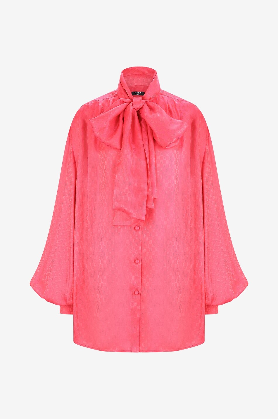 Chemise oversize à lavallière en jacquard Mini Monogramme