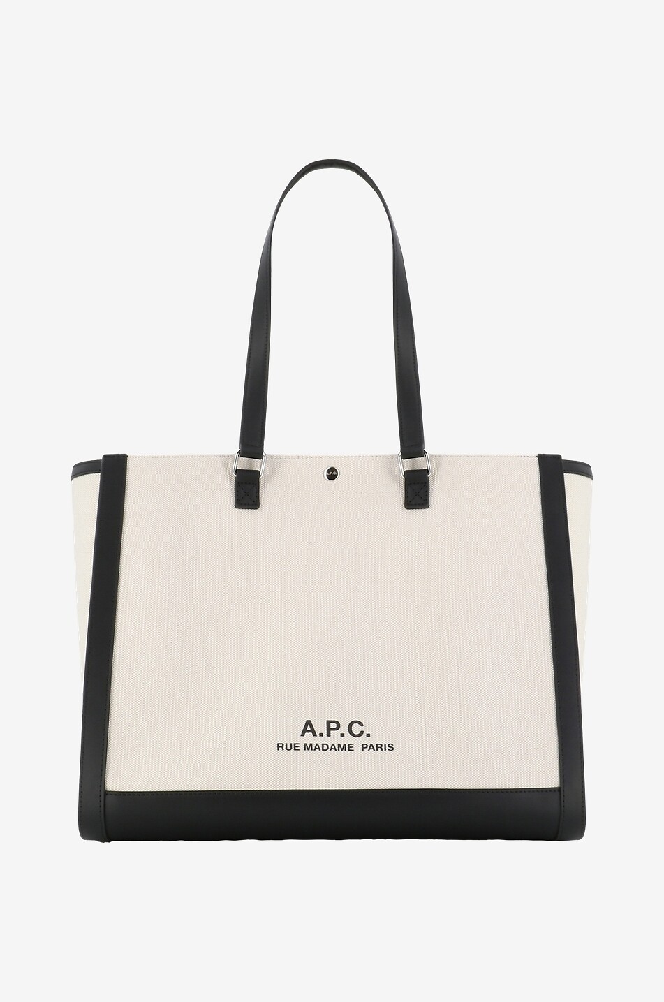 Camille 2.0 Shoulder large horizontal canvas and leather tote bag