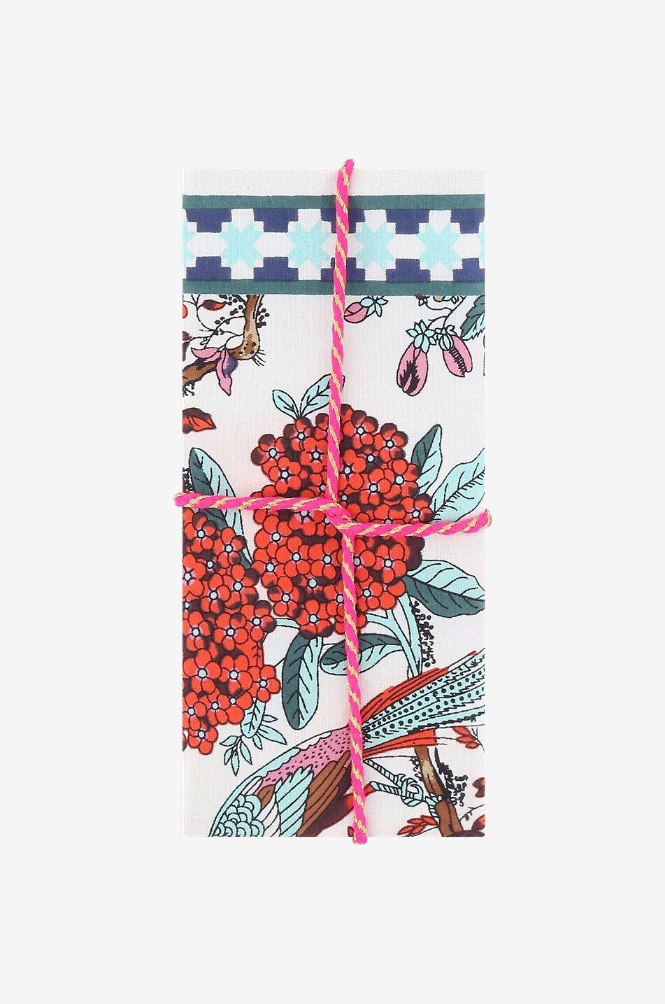CAROLINE DE BENOIST 2er-Pack Tischsets Oiseau Blanc Haus WEISS 2